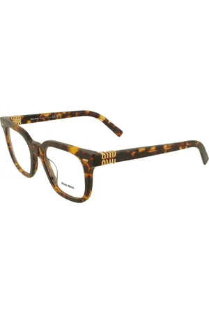 Miu Miu Glasses, female, , Size: 49 MM Square Frame Glasses Simple Linear Design