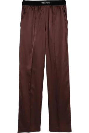 Tom Ford Straight Trousers, female, , Size: M Silk Lounge Pants Relaxed Fit
