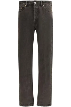OUR LEGACY Slim-fit Jeans, male, , Size: W31 Minimalist Straight Fit Jeans with Leather Patch