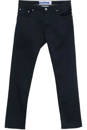 Jacob Cohen Slim-fit Trousers, male, , Size: W33 Handmade Cotton/Lyocell Pants