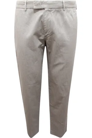 PT01 Slim-fit Trousers, male, , Size: XL Rebel Fit Cotton/Linen Trousers