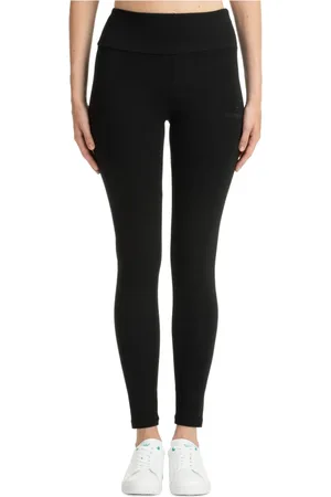 EA7 Leggings, female, , Size: S High Waist Legging, Solid Color, Elastic Waist