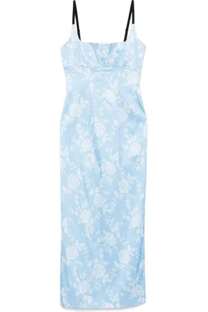 Staud Maxi Dresses, female, , Size: S Cerulean Dress with Adjustable Straps