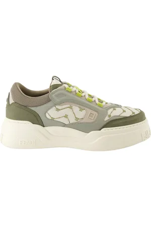 Fendi Sneakers, male, , Size: 7 US Bicolor Leather Sneakers Spring-Summer 2025