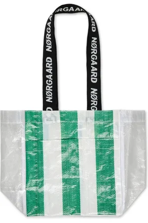 Mads Norgaard Tote Bags, female, , Size: ONE SIZE Transparent Green Laundrette Mirca Bag