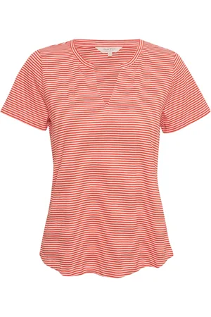 Part Two T-Shirts, female, , Size: L Striped V-Neck T-Shirt