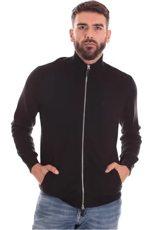 Armani Exchange Zip-throughs, male, , Size: S Sweater with Embroidered Logo