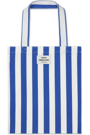 Mads Norgaard Tote Bags, female, , Size: ONE SIZE Striped Shopper Bag Blue