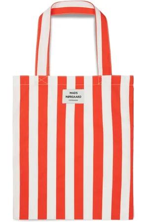 Mads Norgaard Tote Bags, female, , Size: ONE SIZE Striped Shopper Bag Red