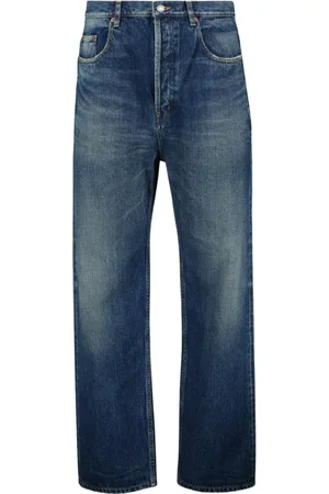 Saint Laurent Straight Jeans, male, , Size: W30 High-waisted denim jeans, straight cut