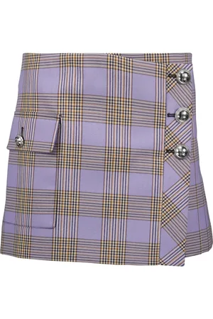 Paco rabanne Short Skirts, female, , Size: S Plaid Mini Skirt Spring-Summer 2025