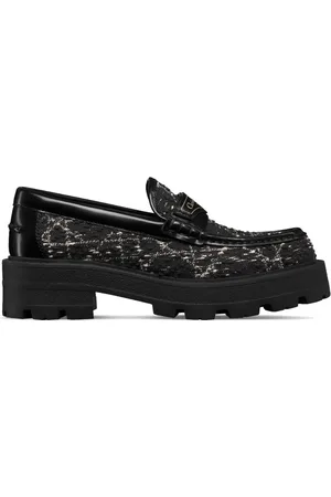 Dior Loafers, female, , Size: 5 US Platform Loafers with Leather Detail