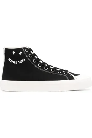 Paul Smith Sneakers, male, , Size: 10 US Logo High-Top Canvas Sneakers