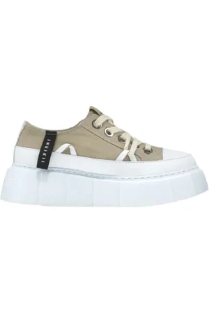 INUIKII Sneakers, female, , Size: 8 US Grey Canvas Sneaker for Spring/Summer