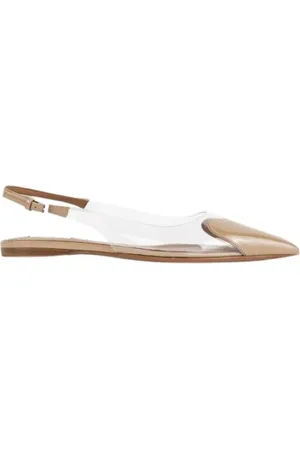 Alaïa Ballerinas, female, , Size: 9 US Beige Patent Leather Heart Slingback