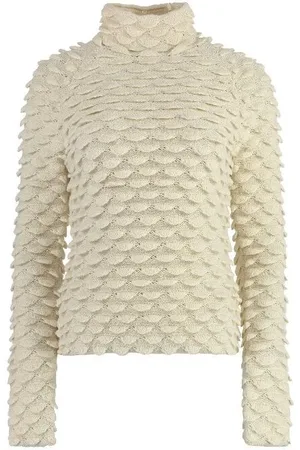 Bottega Veneta Turtlenecks, female, , Size: S Wool Sweatshirt in Modern Style