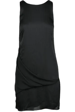 Armani Exchange Short Dresses, female, , Size: XS Satin Sheath Dress with Zipper Closure