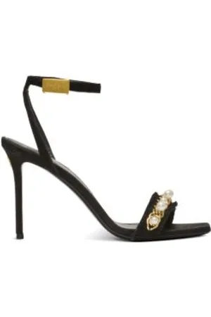 Balmain High Heel Sandals, female, , Size: 9 US Suede Sandals
