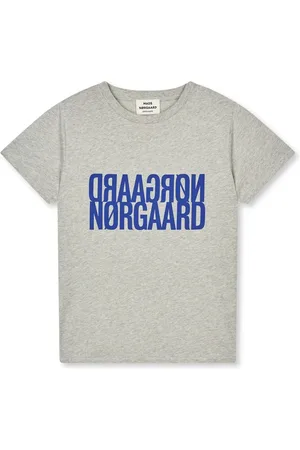 Mads Norgaard T-Shirts, female, , Size: XL Cool Print Tee Mid Grey