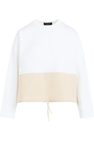 Fabiana Filippi Long Sleeve Tops, female, , Size: 2XS Vanilla Long Sleeve T-shirt