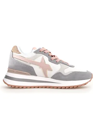 W6YZ Sneakers, female, , Size: 9 US Grey Sneakers with Raised Rubber Sole