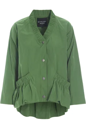 Bitte Kai Rand Light Jackets, female, , Size: L Ruched Poplin Jacket Treetop