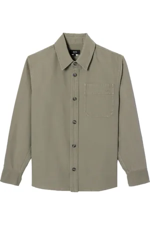 A.P.C. Light Jackets, male, , Size: L Embroidered Basile Overshirt