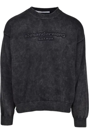 Alexander Wang Round-neck Knitwear, male, , Size: S Cotton Knit Sweater
