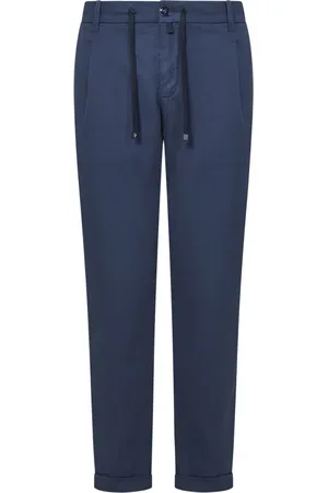 Hand Picked Chinos, male, , Size: W36 Stretch Cotton Trousers Regular Fit