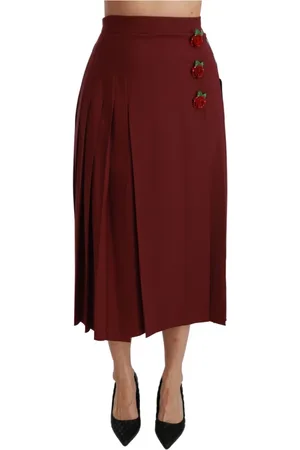 Dolce & Gabbana Midi Skirts, female, , Size: 2XS Elegant Wool High-Waisted Skirt