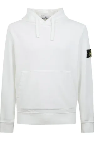 Stone Island Hoodies, male, , Size: XL Hooded Cotton Sweatshirt with Kangaroo Pocket