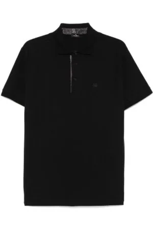 Etro Polo Shirts, male, , Size: L Short Sleeve Polo Shirt with Pegasus Motif