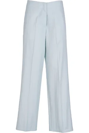 FORTE FORTE Straight Trousers, female, , Size: XS Straight Leg Twill Pants