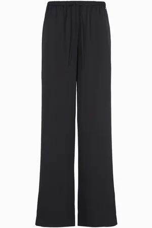 Armani Exchange Wide Trousers, female, , Size: L Trousers for Men