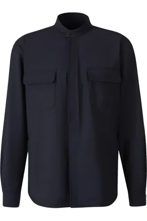 Boglioli Light Jackets, male, , Size: S Wool Blend Stand Collar Jacket