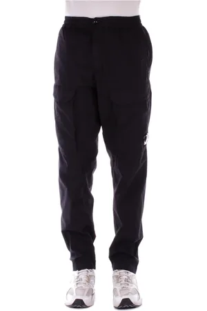 C.P. Company Straight Trousers, male, , Size: M Logo Front Skinny Trousers