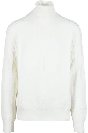 Armani Exchange Turtlenecks, male, , Size: M High Neck Wool Blend Sweater