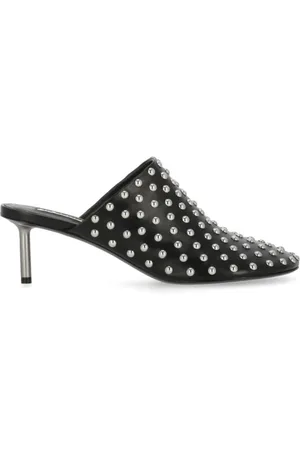 Jil Sander Heeled Mules, female, , Size: 10 US Studded Leather Sandals