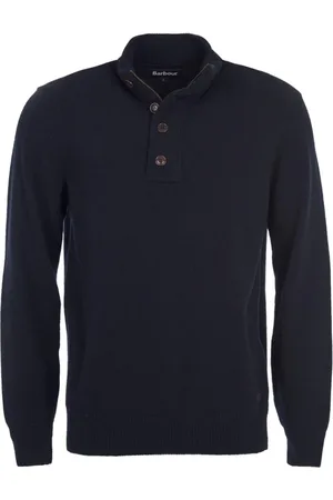 Barbour Turtlenecks, male, , Size: 2XL Wool Sweater Elbow Patches