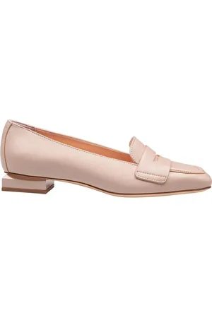 AGL ATTILIO GIUSTI LEOMBRUNI Pumps, female, , Size: 7 US Leather Moccasins Nude Color Metallic Heel