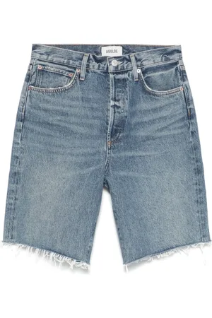 AGOLDE Denim Shorts, female, , Size: W24 Denim Shorts Raw-Cut Edge