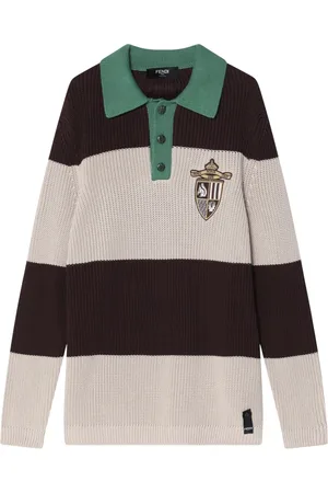 Fendi Polo Shirts, male, , Size: M Long Sleeve Polo Shirt