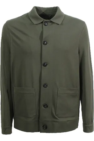 Circolo Light Jackets, male, , Size: XL Cotton Coat with Button Closure