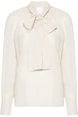 Givenchy Blouses, female, , Size: XS Knot Collar Blouse