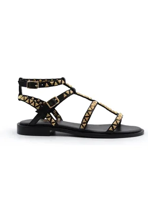Ash Flat Sandals, female, , Size: 9 US Leather Studded Sandals