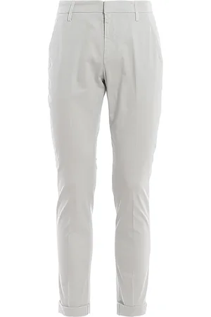 Dondup Chinos, male, , Size: W38 Slim Fit Stretch Cotton Trousers