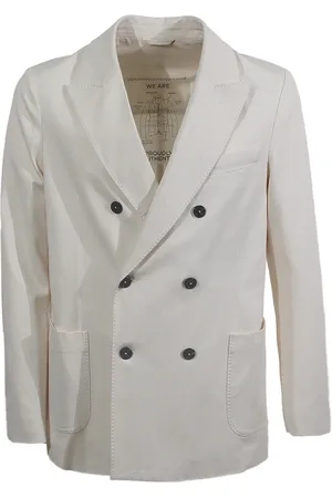 Circolo Blazers, male, , Size: M Linen Peak Lapel Jacket