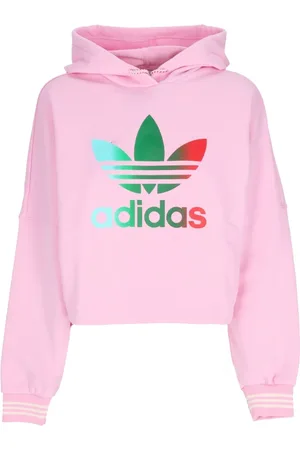 adidas Hoodies, female, , Size: 2XS Cropped Hoodie Lightweight Sweatshirt