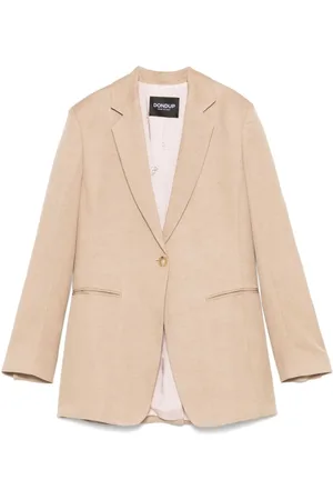 Dondup Blazers, female, , Size: M Jacket with Logo Jacquard Lining