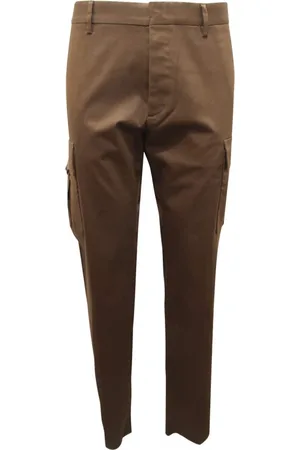Dsquared2 Straight Trousers, male, , Size: XL Cargo Trousers Green Made in Italy